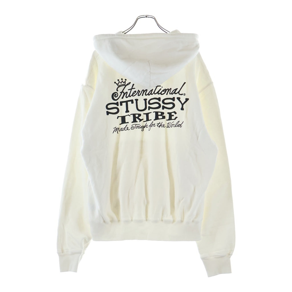 STUSSY(ステューシー) IST HOODIE PIGMENT DYED 胸ロゴデザイン フーデッド プルオーバー パーカー ホワイト 1925020 1925020