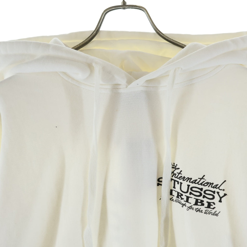 STUSSY(ステューシー) IST HOODIE PIGMENT DYED 胸ロゴデザイン フーデッド プルオーバー パーカー ホワイト 1925020 1925020