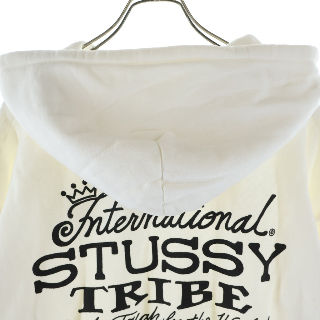 STUSSY(ステューシー) IST HOODIE PIGMENT DYED 胸ロゴデザイン フーデッド プルオーバー パーカー ホワイト 1925020 1925020