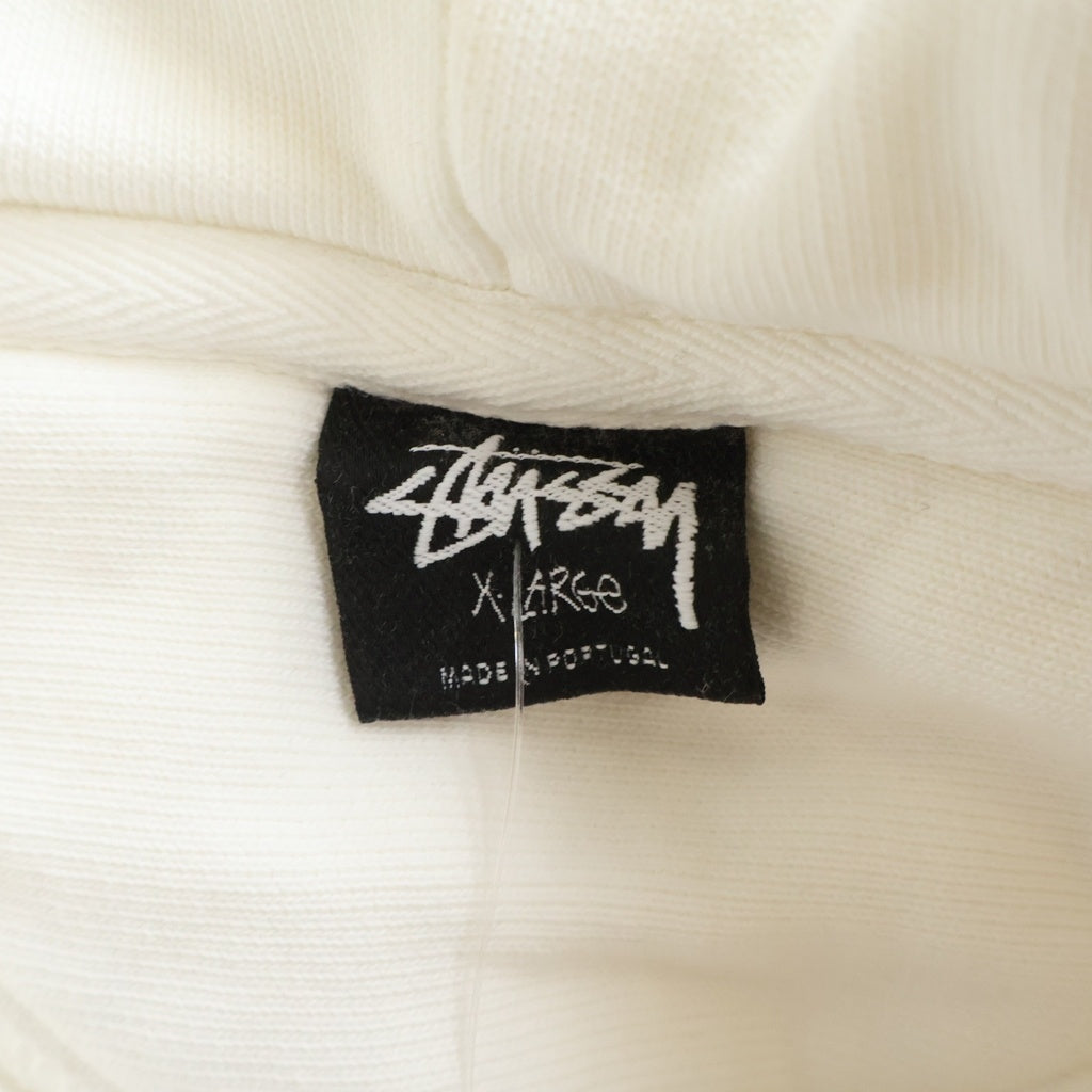 STUSSY(ステューシー) IST HOODIE PIGMENT DYED 胸ロゴデザイン フーデッド プルオーバー パーカー ホワイト 1925020 1925020