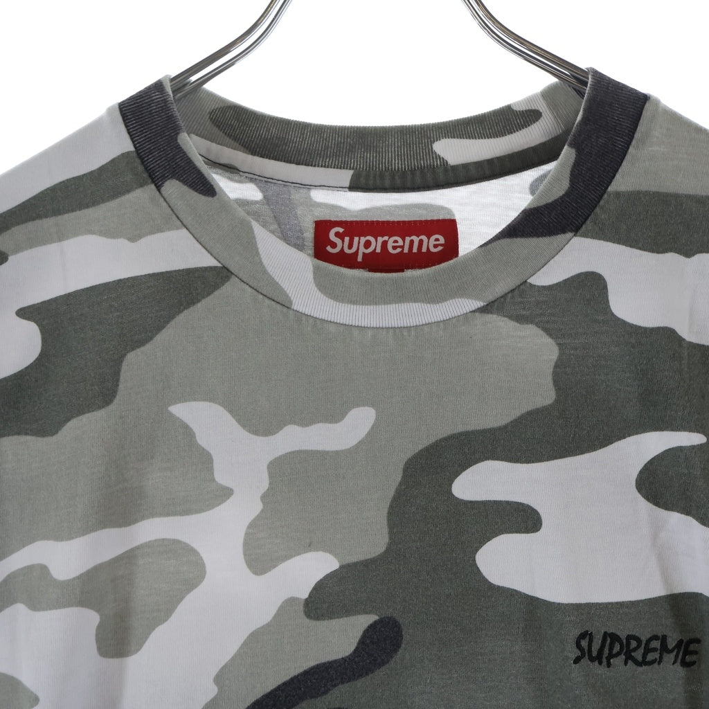 SUPREME(シュプリーム) 25AW Washed S/S Top カモ総柄 ウォッシュド 半袖Tシャツ カットソー グレー