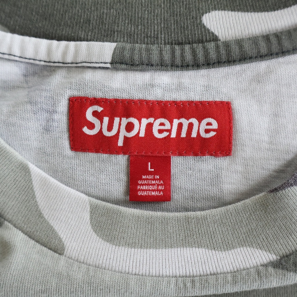 SUPREME(シュプリーム) 25AW Washed S/S Top カモ総柄 ウォッシュド 半袖Tシャツ カットソー グレー