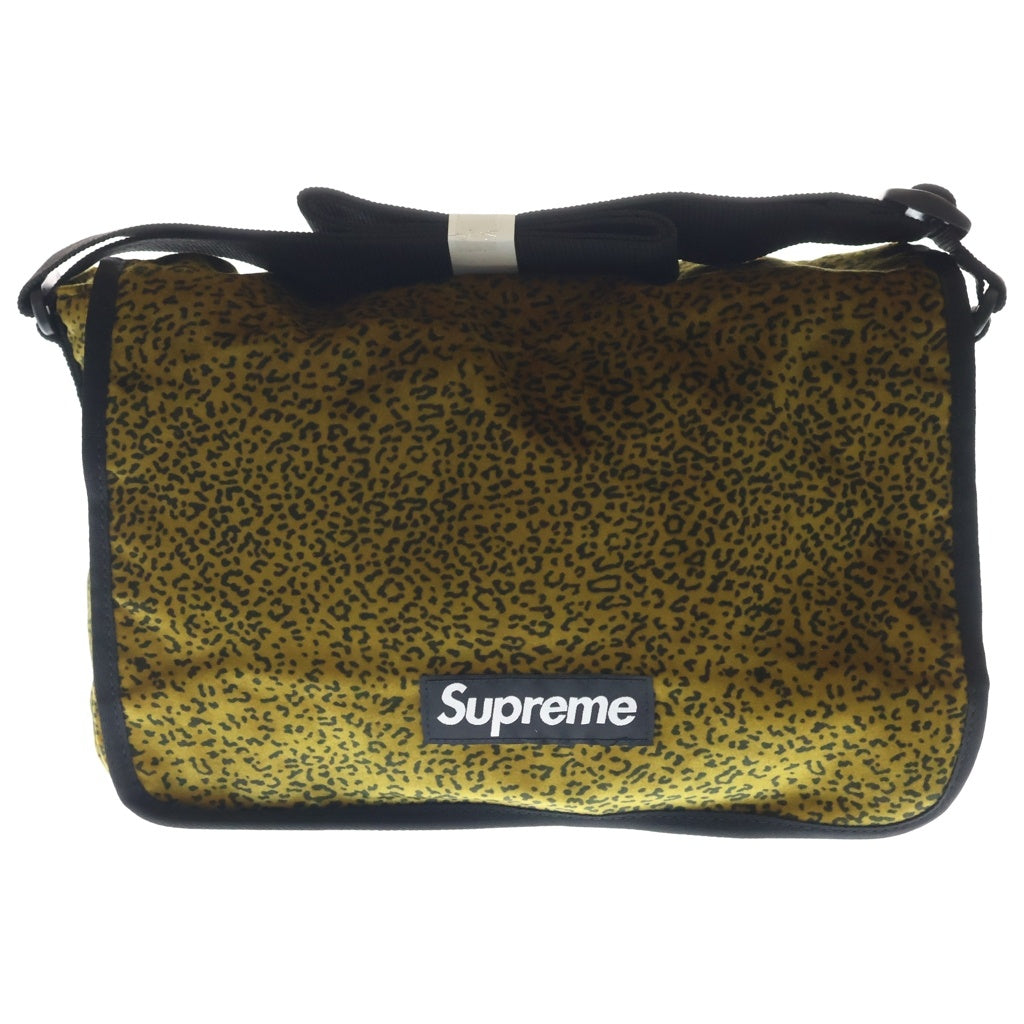 SUPREME(シュプリーム) 25AW Velvet Small Messenger Bag レオパード ベルベット スモール メッセンジャーバッグ ブラウン レディース