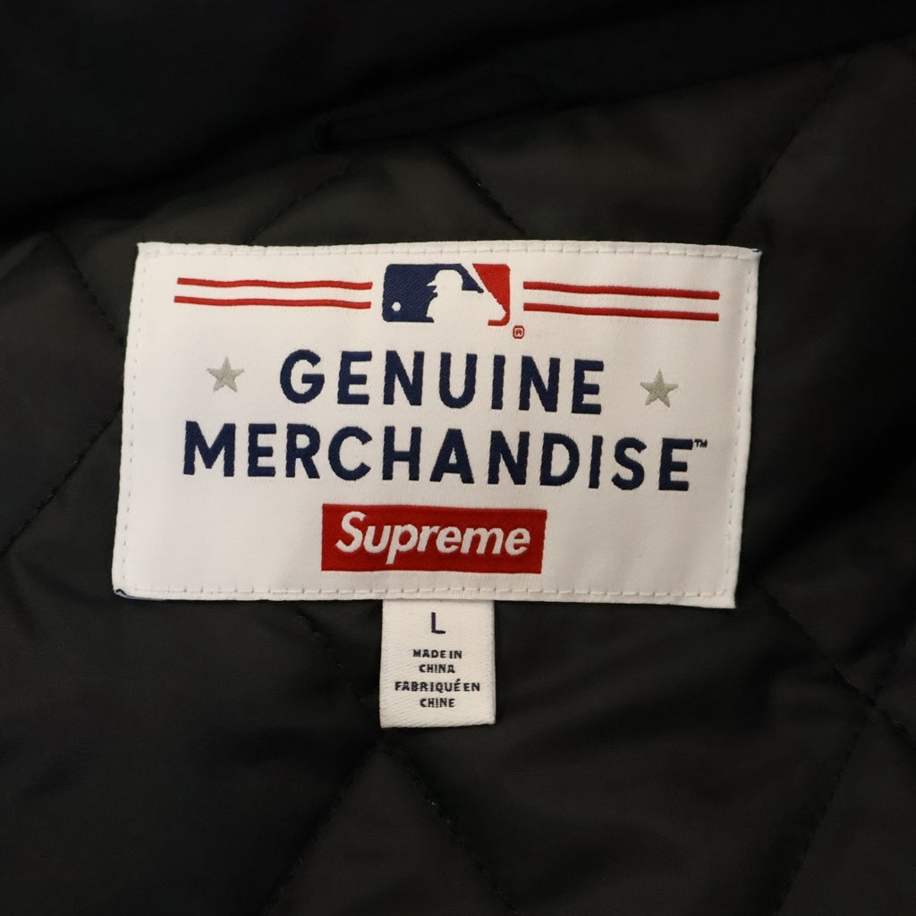 SUPREME(シュプリーム) 25AW Chicago White Sox Stadium Jacket シカゴ ホワイトソックス スタジアム ジップアップ ナイロン ジャケット ブラック