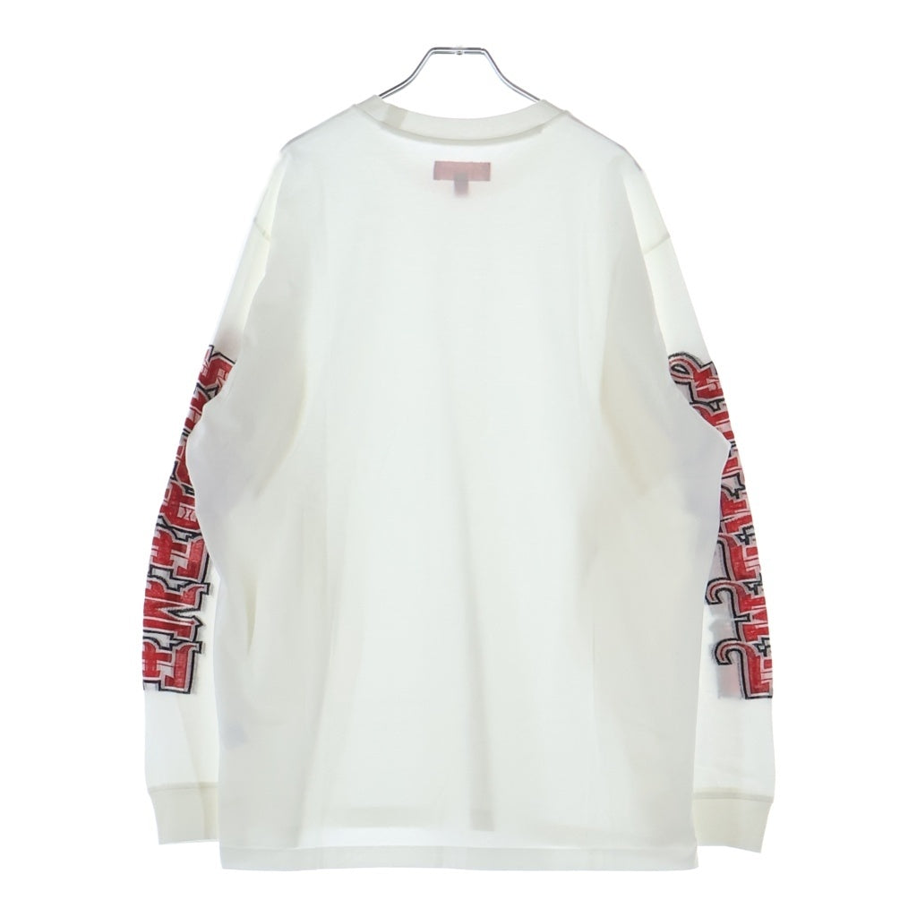 SUPREME(シュプリーム) 25AW Intarsia Sleeve L/S Top インターシャスリーブ 長袖Tシャツカットソー ホワイト