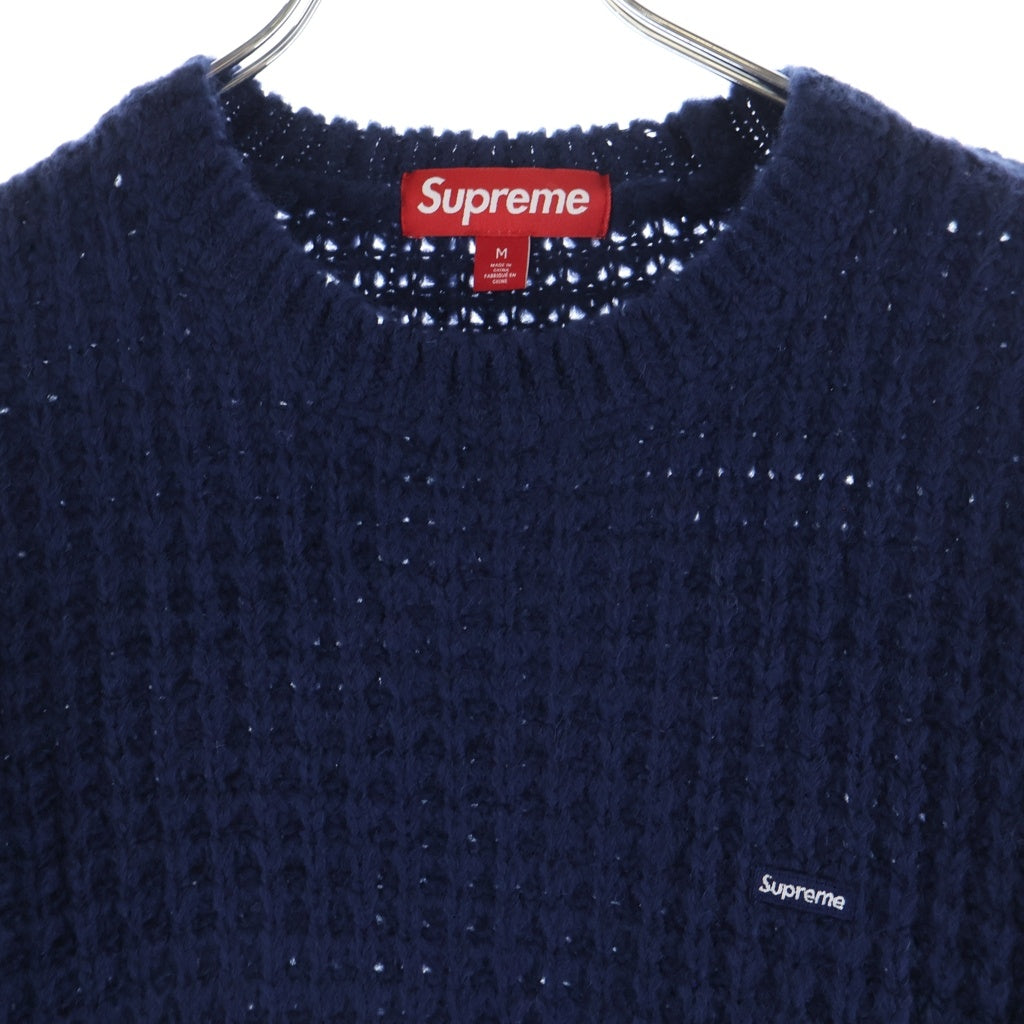 SUPREME(シュプリーム) 25AW Small Box Waffle Sweater スモールボックス ワッフル ニット セーター ネイビー
