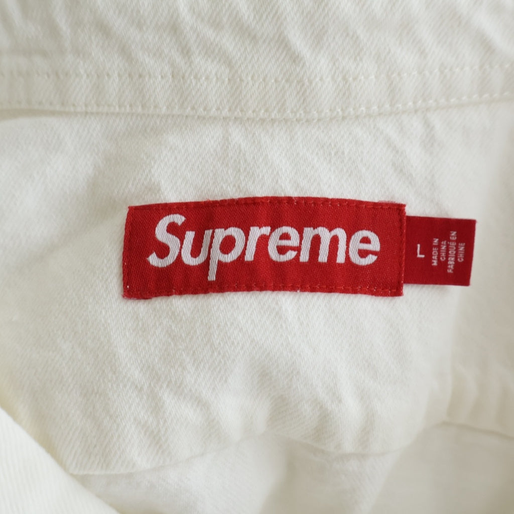 SUPREME(シュプリーム) 25AW Small Box Denim Shirt スモール ボックスロゴ デニム 長袖シャツ ホワイト