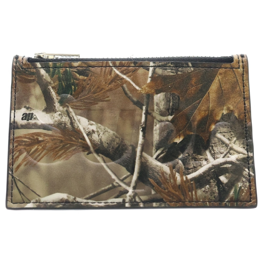 SUPREME(シュプリーム) 25SS Leather Zip Card Holder カモ柄 レザー ジップ カード ホルダー カーキ レディース
