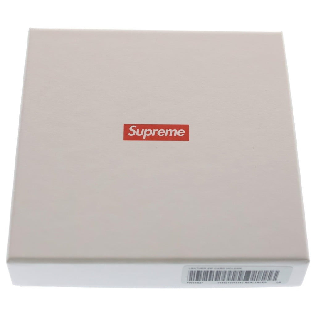 SUPREME(シュプリーム) 25SS Leather Zip Card Holder カモ柄 レザー ジップ カード ホルダー カーキ レディース