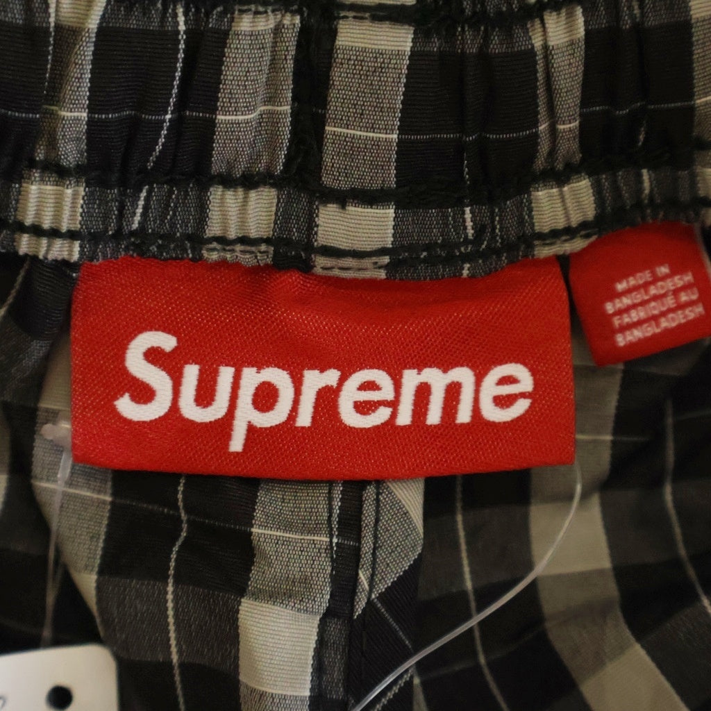SUPREME(シュプリーム) 25AW Plaid Warm Up Pant プレイド ウォームアップ ロングパンツ ブラック
