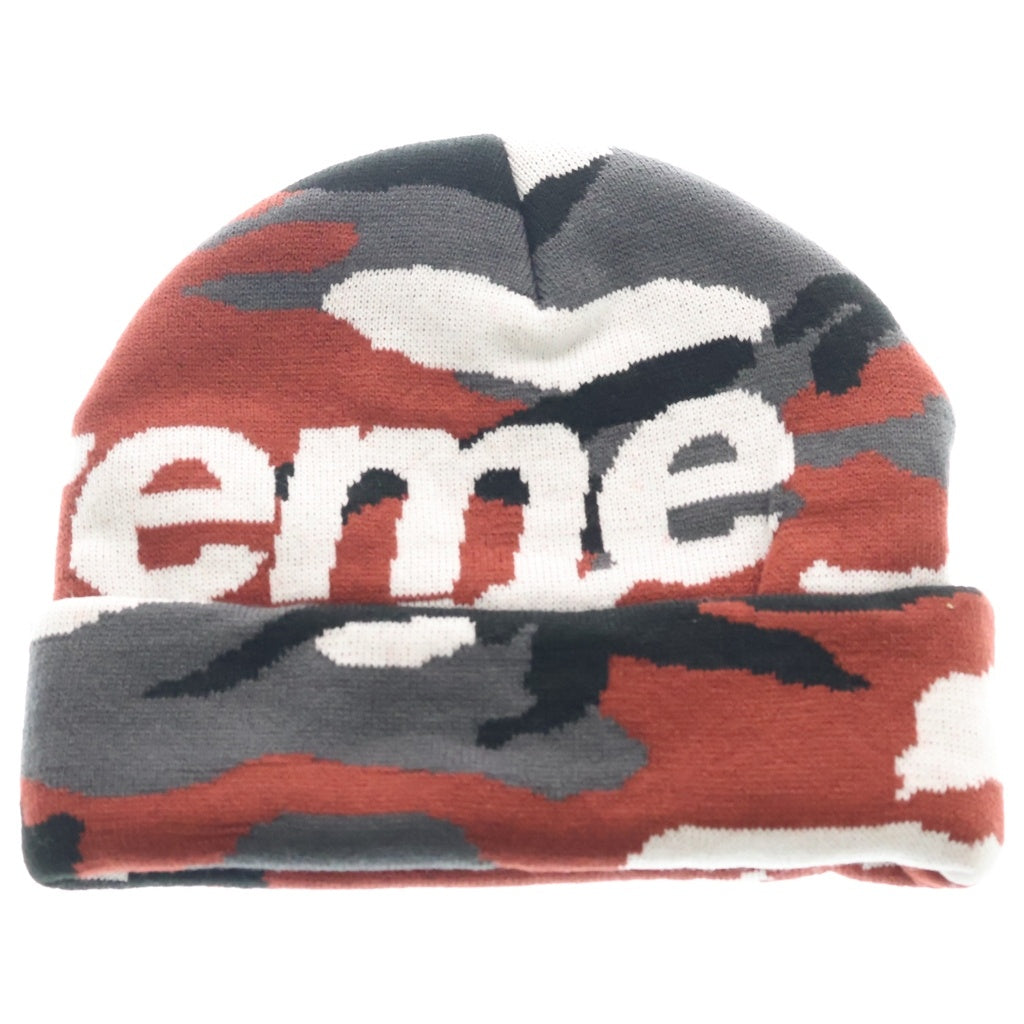 SUPREME(シュプリーム) 25AW Camo Big Logo Beanie Snow Camo ビッグロゴ カモ ビーニー ニットキャップ 帽子 レッド