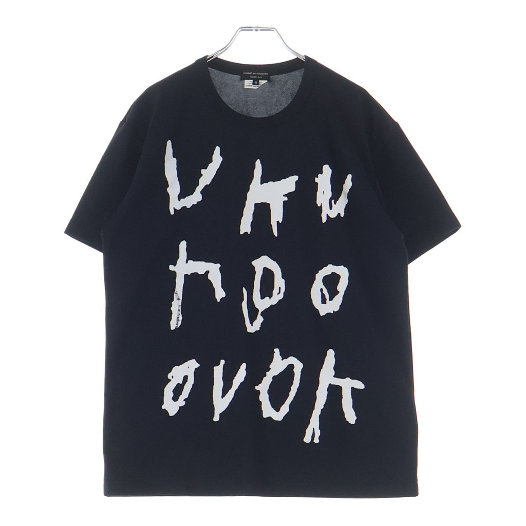 COMME des GARCONS HOMME PLUS(コムデギャルソンオムプリュス) 23AW グラフィックデザイン クルーネック 半袖Tシャツ カットソー ブラック PT-T016