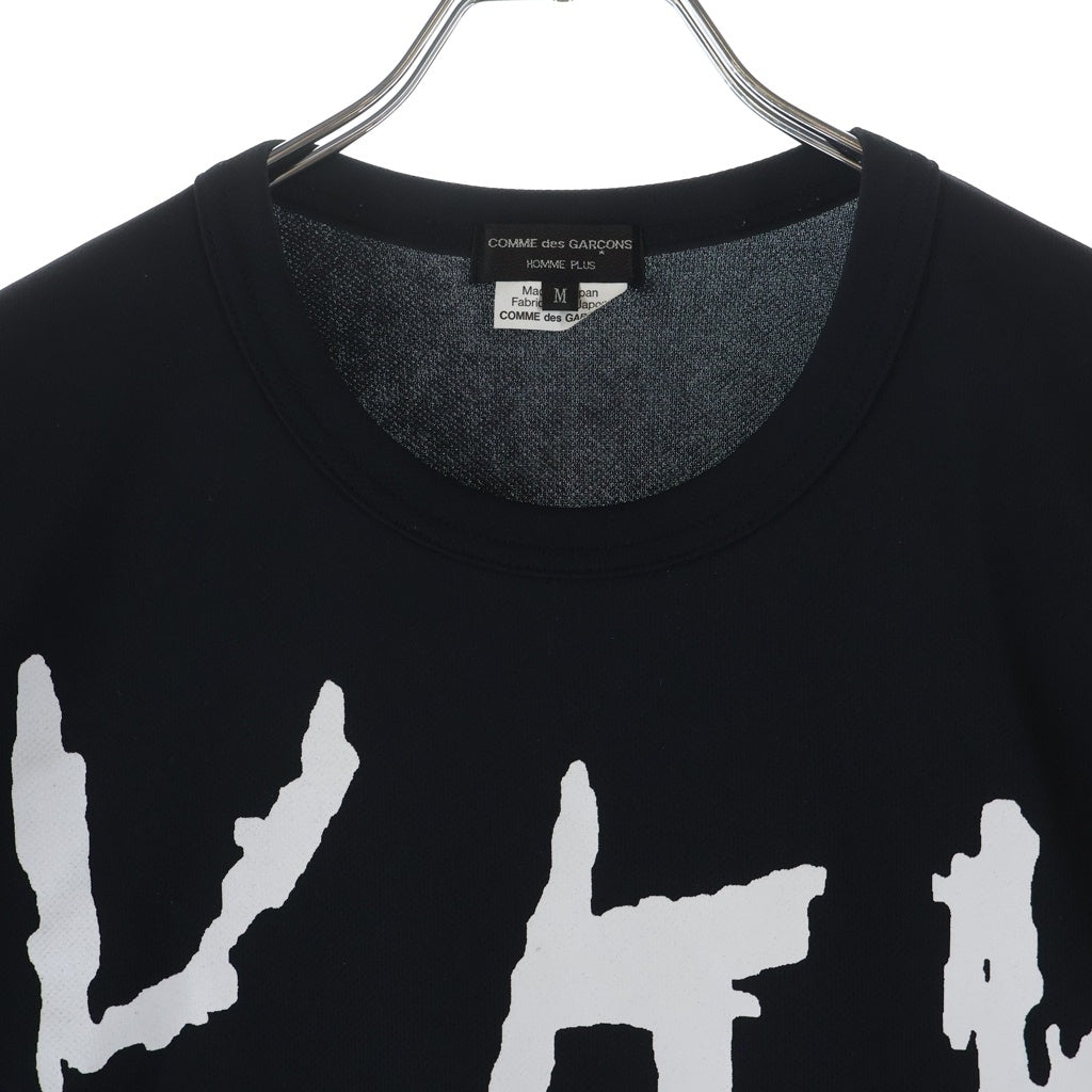 COMME des GARCONS HOMME PLUS(コムデギャルソンオムプリュス) 23AW グラフィックデザイン クルーネック 半袖Tシャツ カットソー ブラック PT-T016