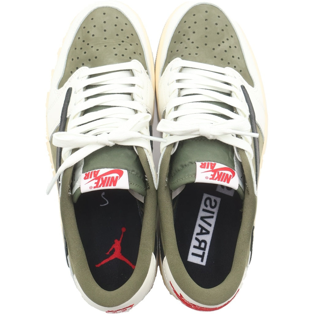 NIKE(ナイキ) ×TRAVIS SCOTT AIR JORDAN 1 LOW OG SP REVERSE OLIVE DM7866-200 トラヴィススコット エアジョーダン 1リバースオリーブ ローカットスニーカー US9/27.5cm