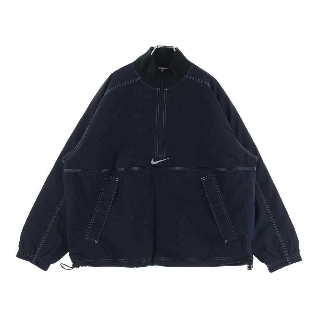 SUPREME(シュプリーム) 24SS ×NIKE Ripstop Pullover ナイキ リップストップ プルオーバー 長袖シャツ ブラック FQ0340-010