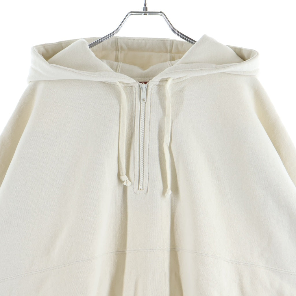 SUPREME(シュプリーム) 24SS Wrapped Half Zip Hooded Sweatshirt ワープドハーフジップスウェット プルオーバー パーカーアイボリー