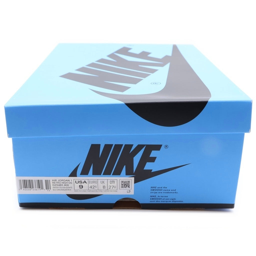 NIKE(ナイキ) AIR JORDAN 1 RETRO OG UNIVERSITY BLUE/UNC TOE DZ5485-400 エアジョーダン1 レトロ ハイカットスニーカー ブルー/ホワイト US9/27cm
