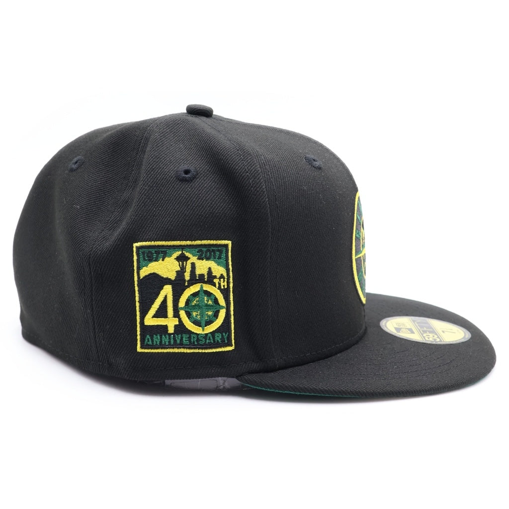 NEW ERA(ニューエラ) 59FIFTY Seattle Mariners シアトルマリナーズ ベースボールキャップ 帽子 ブラック/イエロー