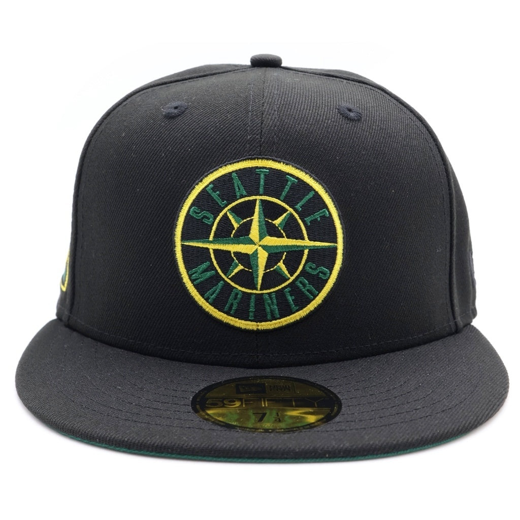 NEW ERA(ニューエラ) 59FIFTY Seattle Mariners シアトルマリナーズ ベースボールキャップ 帽子 ブラック/イエロー
