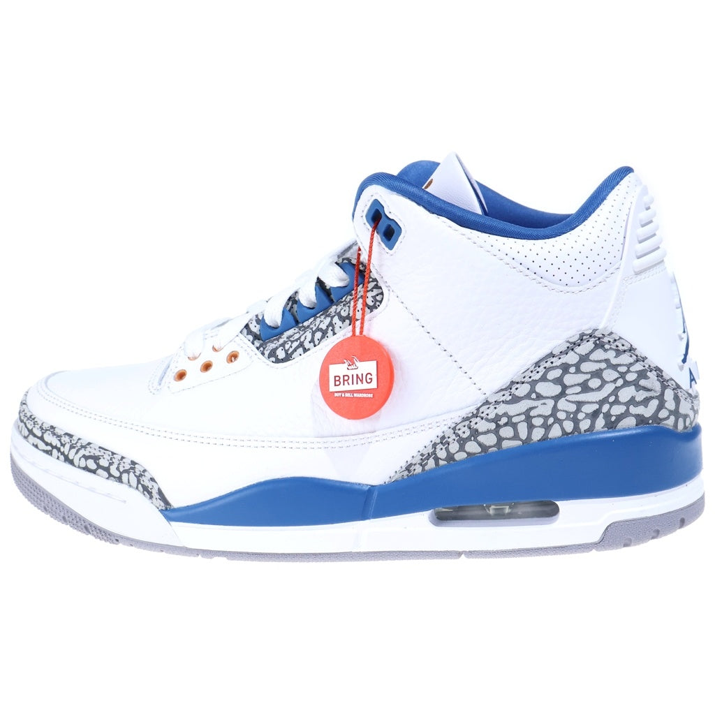 NIKE(ナイキ) AIR JORDAN 3 RETRO TRUE BLUE AND COPPER CT8532-148 エアジョーダン3 レトロ ローカットスニーカー ホワイト/ブルー US9/27cm