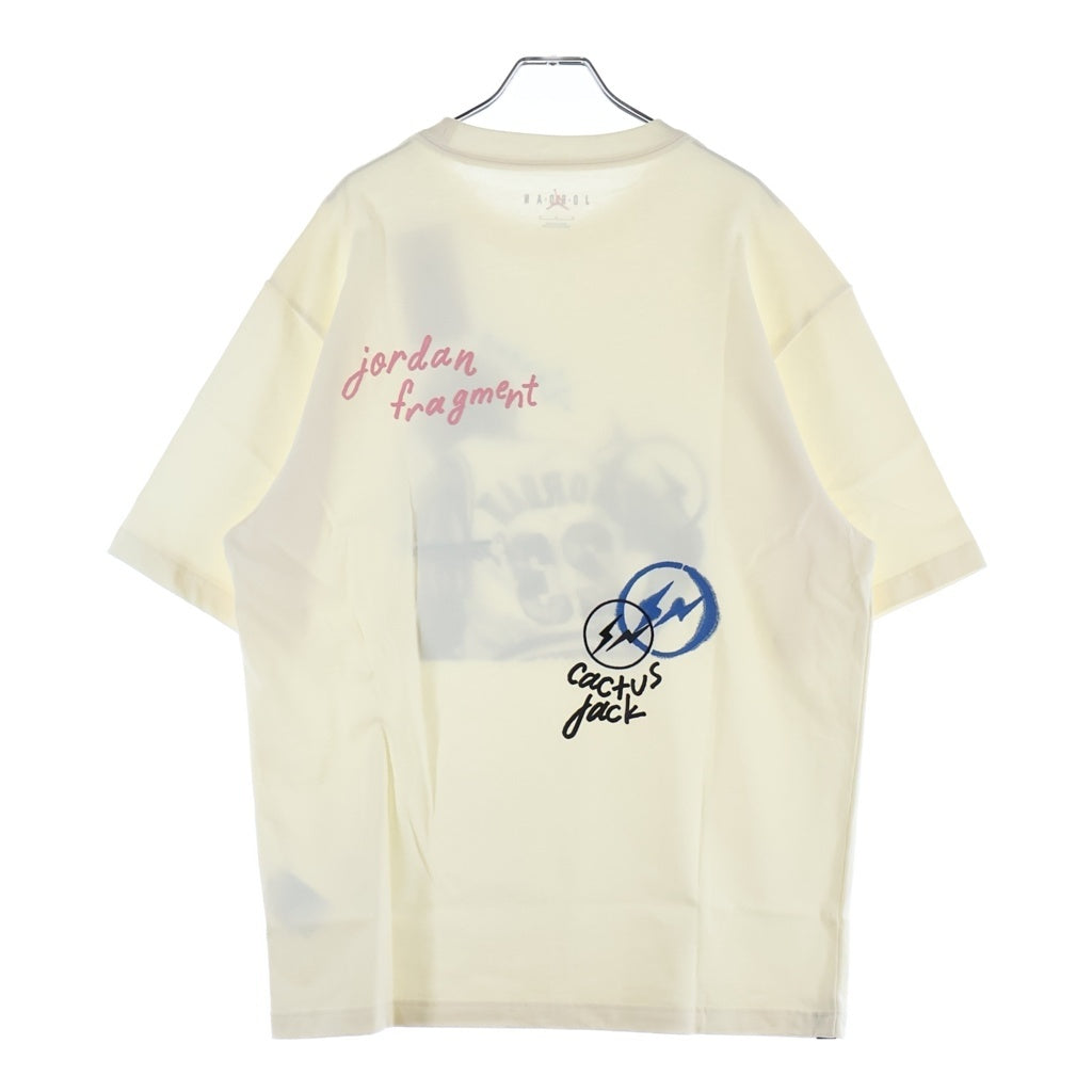 NIKE(ナイキ) ×Travis Scott ×Fragment Air Jordan Tee トラヴィススコット フラグメント エアジョーダン ロゴプリントクルーネック半袖Tシャツカットソー DJ0619-133