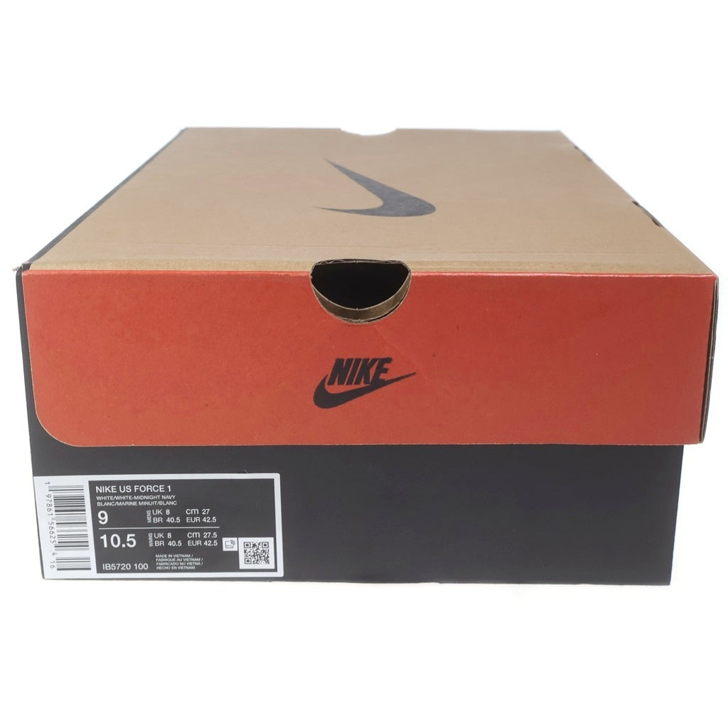 NIKE(ナイキ) ×LIL YACHTY US FORCE 1 LOW WHITE AND MIDNIGHT NAVY IB5720-100 リルヨッティ エアフォース1 ローカットスニーカー ホワイト US9/27cm