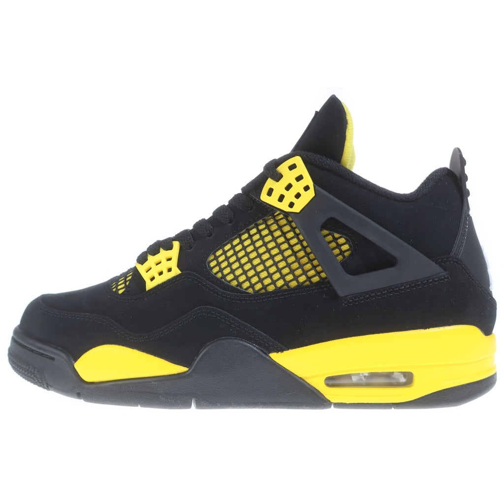 NIKE(ナイキ) AIR JORDAN 4 RETRO THUNDER DH6927-017 エアジョーダン1 レトロ ローカットスニーカー ブラック/イエロー US9/27cm