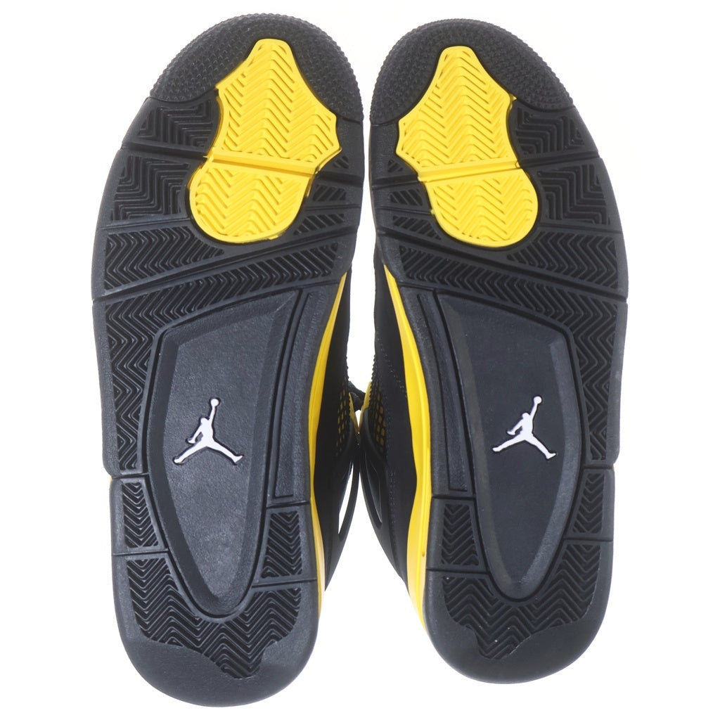 NIKE(ナイキ) AIR JORDAN 4 RETRO THUNDER DH6927-017 エアジョーダン1 レトロ ローカットスニーカー ブラック/イエロー US9/27cm