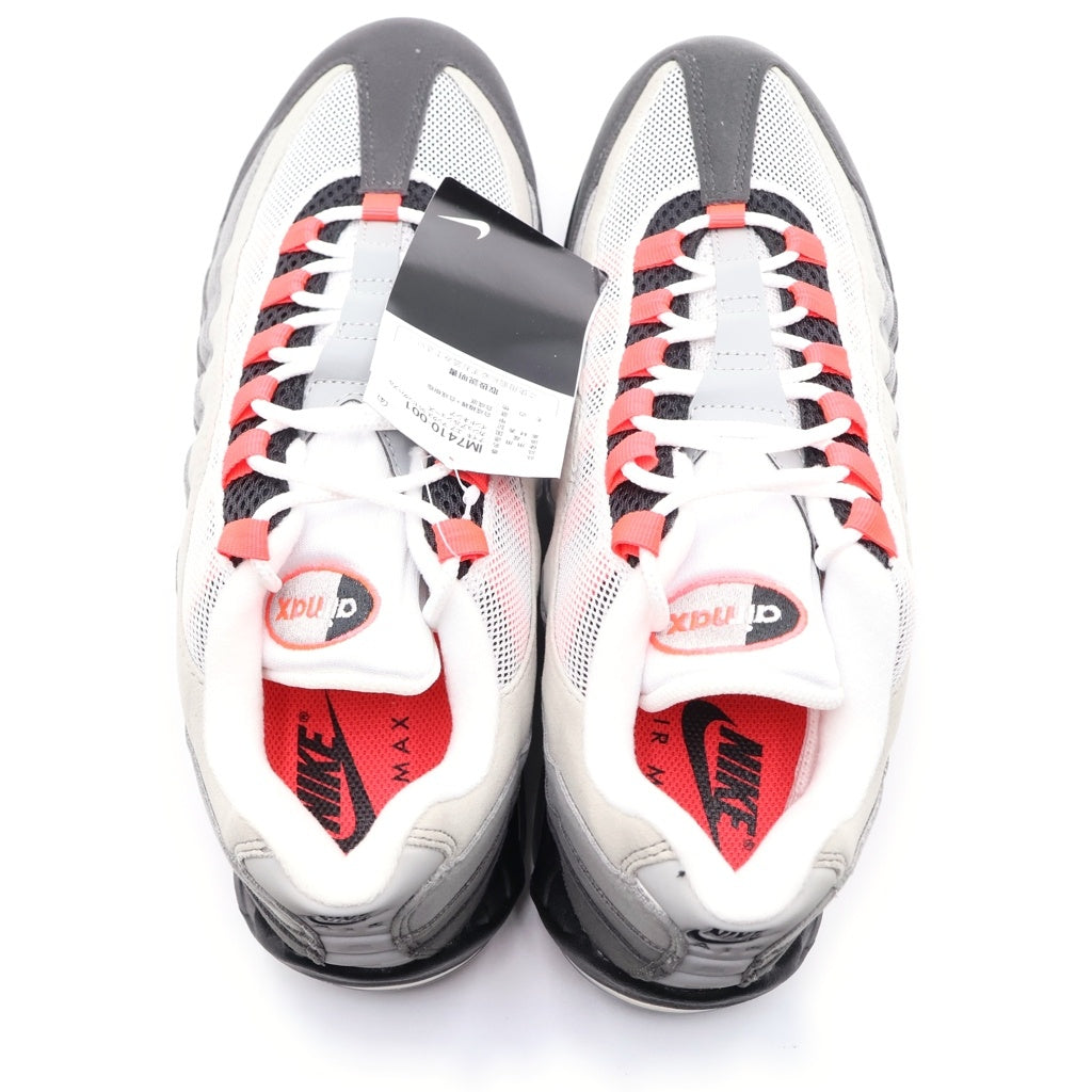 NIKE(ナイキ) AIR MAX 95 OG BIG BUBBLE MEDIUM ASH/SOLAR RED IM7410-001 エアマックス95 ビッグダブル ローカットスニーカー ピンク/グレー US9.5/27.5cm