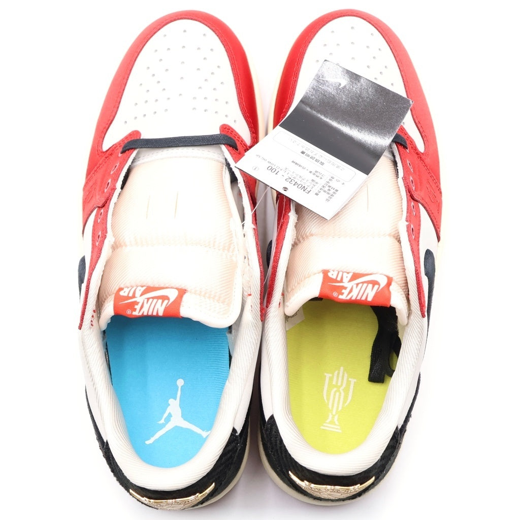 NIKE(ナイキ) ×Trophy Room AIR JORDAN 1 LOW OG FN0432-100 トロフィールーム エアジョーダン1 ローカットスニーカー レッド/ブラック/ホワイト US9.5/27.5cm