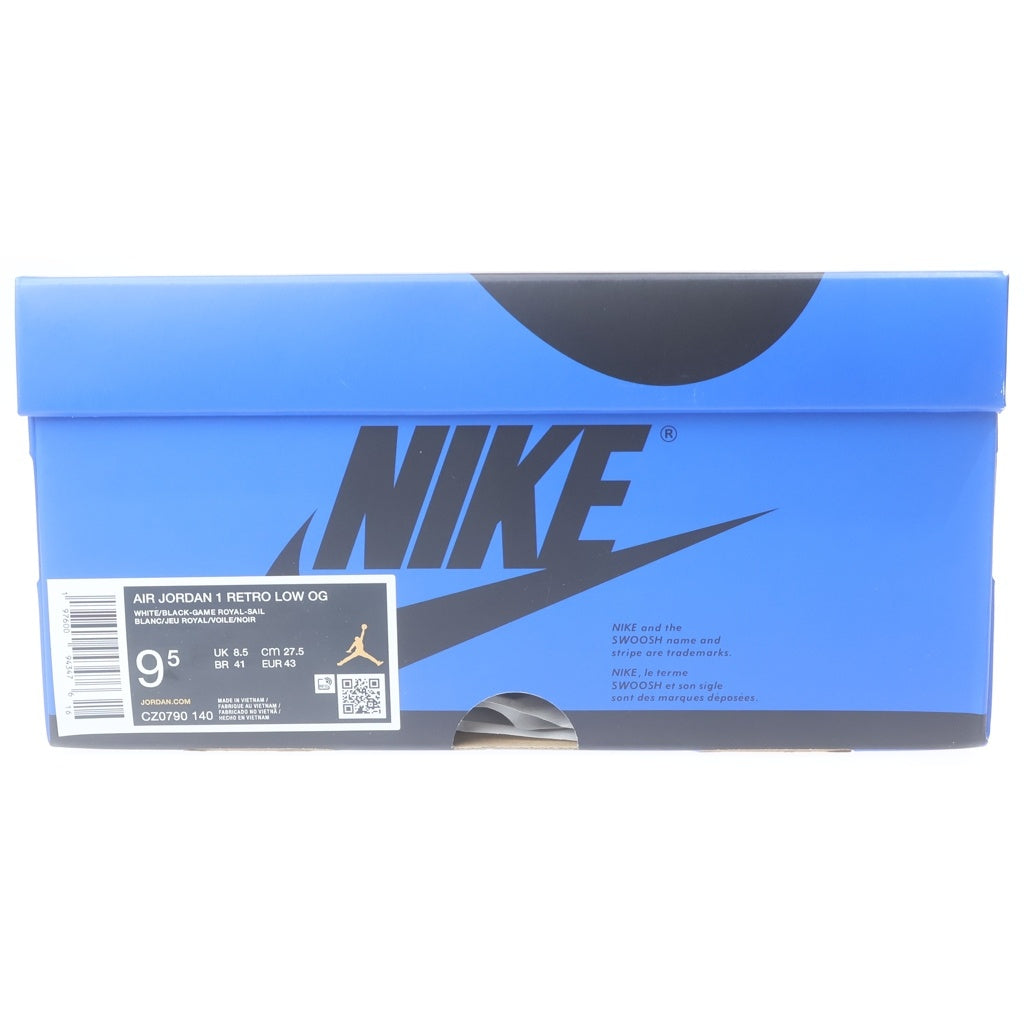 NIKE(ナイキ) AIR JORDAN 1 RETRO LOW OG CZ0790-140 エアジョーダン 1 レトロ ローカットスニーカー ブラック/ブルー US9.5/27.5cm