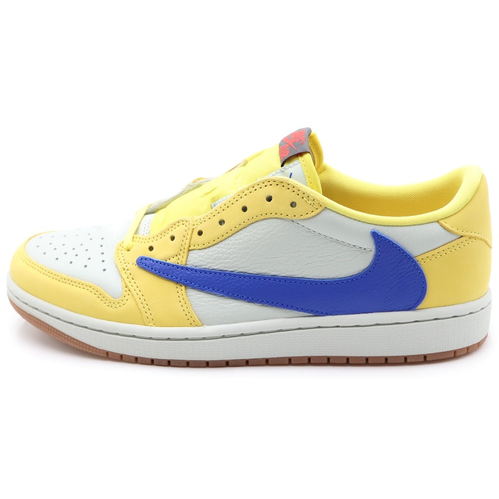 NIKE(ナイキ) ×TRAVIS SCOTT WMNS AIR JORDAN 1 RETRO LOW OG Canary トラヴィススコット ウィメンズ エアジョーダン1 ローカットスニーカー US11/28cm DZ4137-700 レディース