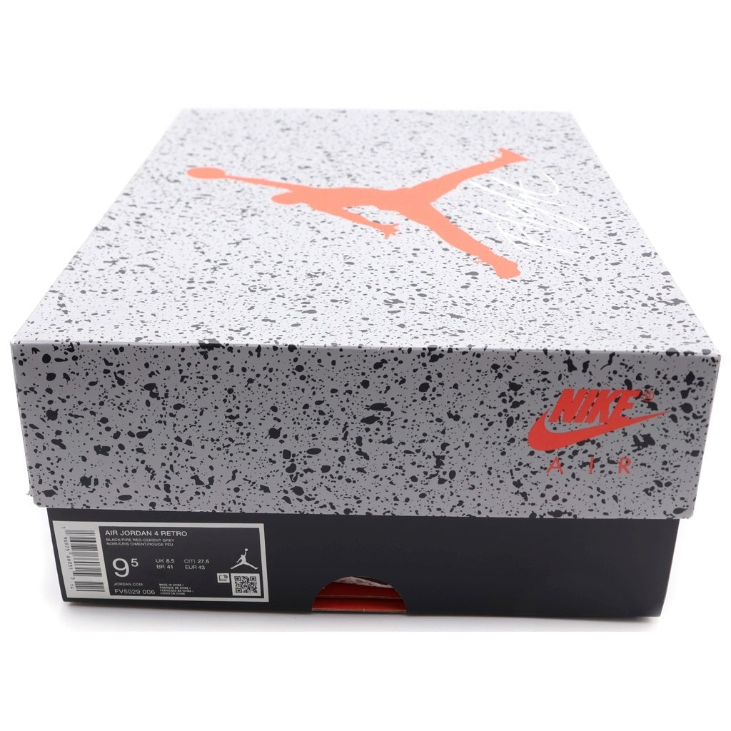 NIKE(ナイキ) AIR JORDAN 4 RETRO BRED REIMAGINED FV5029-006 エアジョーダン レトロ ブレッドリイマジンド ハイカットスニーカー ブラック/レッド US9.5/27.5cm