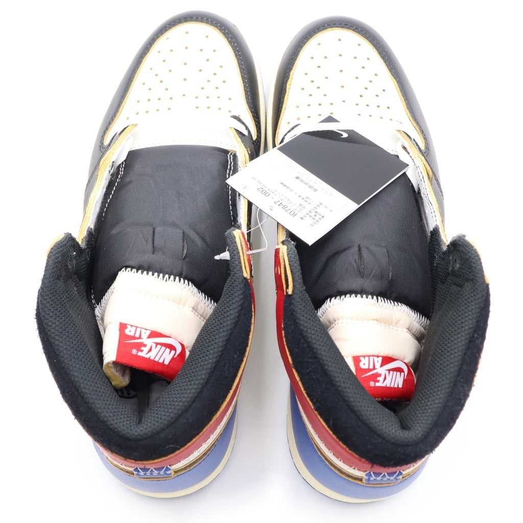 NIKE(ナイキ) ×FRAGMENT DESIGN ×UNION AIR JORDAN 1 HIGH OG フラグメントデザイン ユニオン エアージョーダン ハイカットスニーカー US9.5/27.5cm IO7847-002