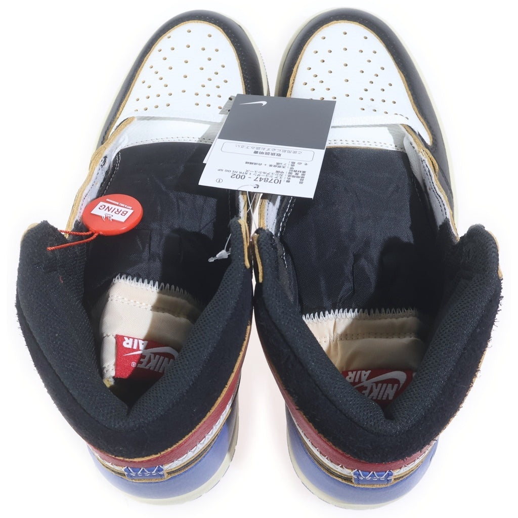 NIKE(ナイキ) ×FRAGMENT DESIGN ×UNION AIR JORDAN 1 HIGH OG フラグメントデザイン ユニオン エアージョーダン ハイカットスニーカー US9.5/27.5cm IO7847-002