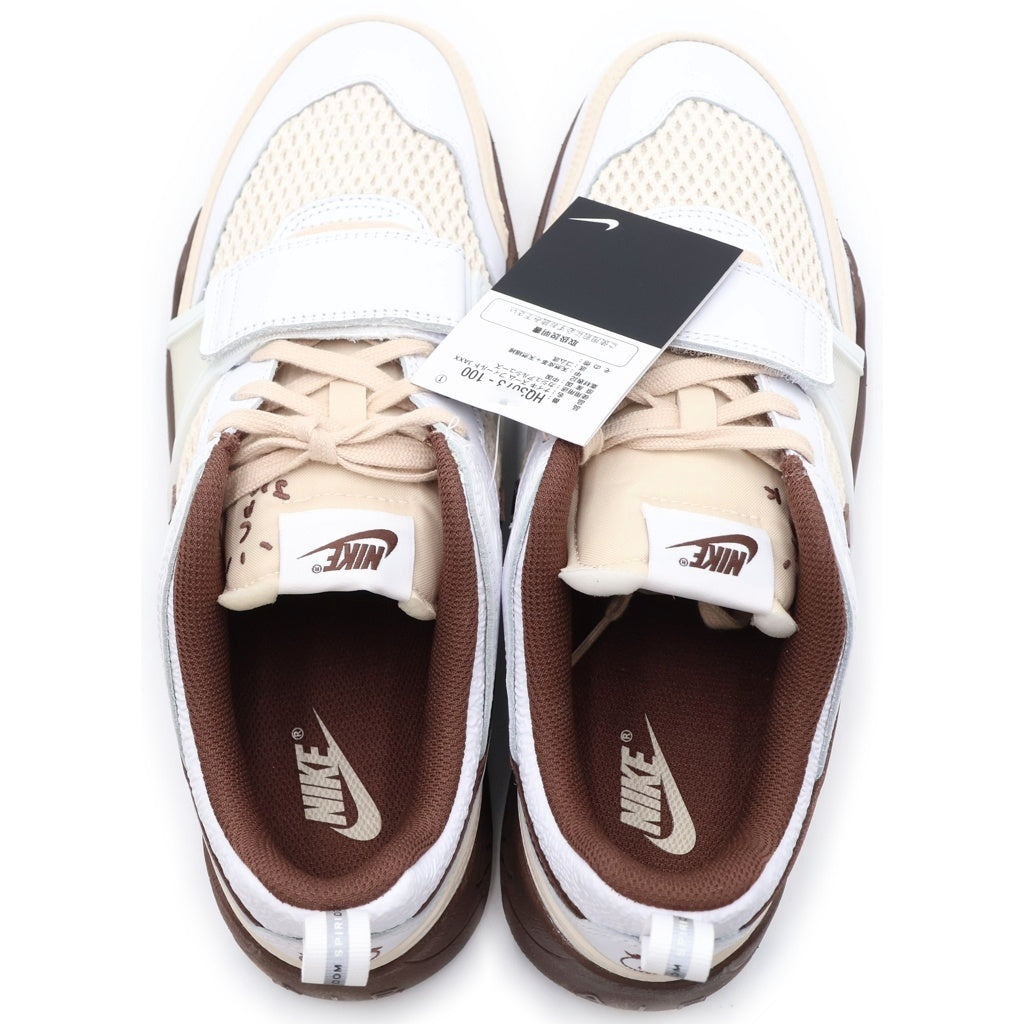 NIKE(ナイキ) ×TRAVIS SCOTT Zoom Field Jaxx HQ3073-100 トラヴィススコット ズームフィールドジャックス ローカットスニーカー ブラウン/ホワイト US10/28cm