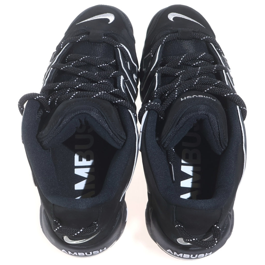 NIKE(ナイキ) ×AMBUSH AIR MORE UPTEMPO LOW SP FB1299-001 アンブッシュ エア モア アップテンポ ミッドカットスニーカー ブラック US9.5/27.5cm