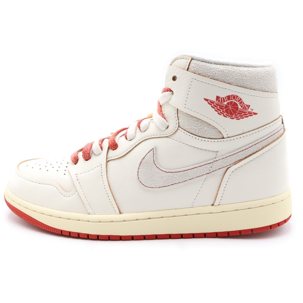 NIKE(ナイキ) WMNS AIR JORDAN 1 RETRO HIGH OG RARE/CINNABAR DB4612-100 ウィメンズ エアジョーダン1 レトロ ハイカットスニーカー ホワイト/レッド US11/28m レディース