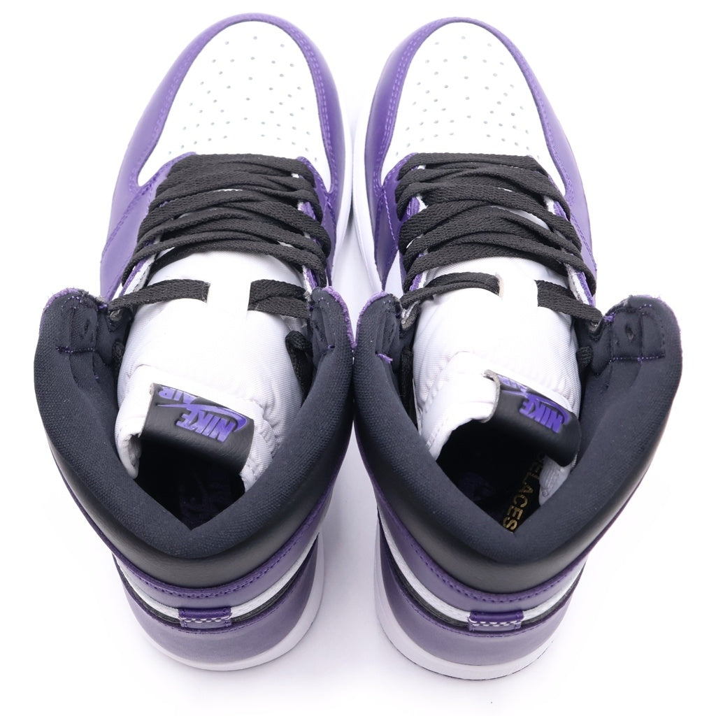 NIKE(ナイキ) AIR JORDAN 1 RETRO HIGH OG COURT PURPLE 555088-500 エアジョーダン1 レトロ コートパープル ハイカットスニーカー ホワイト/パープル US9/27cm