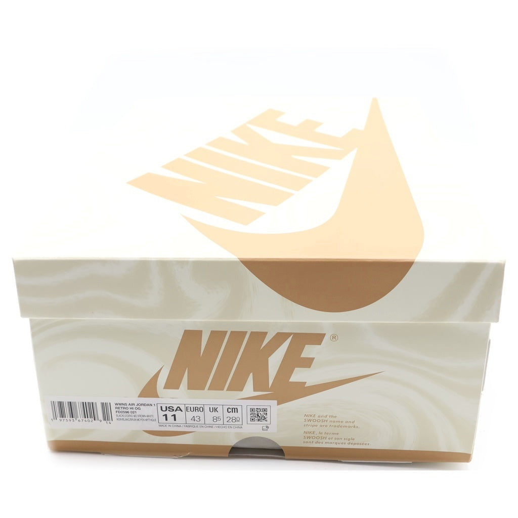 NIKE(ナイキ) WMNS AIR JORDAN 1 RETRO HIGH OG LATTE FD2596-021 ウィメンズ エアジョーダン レトロ ラテ ハイカットスニーカー ホワイト/ベージュ US11/28cm レディース