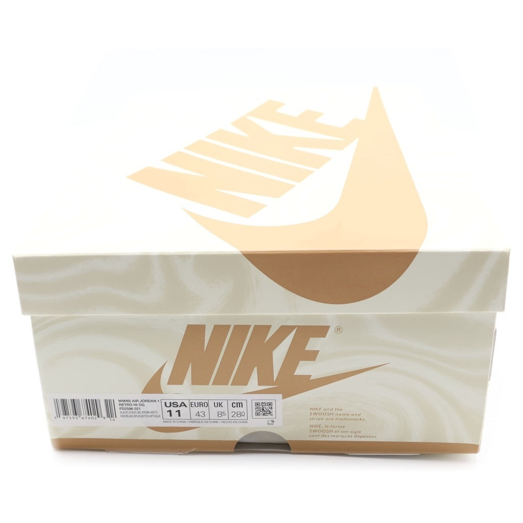 NIKE(ナイキ) WMNS AIR JORDAN 1 RETRO HIGH OG LATTE FD2596-021 ウィメンズ エアジョーダン レトロ ラテ ハイカットスニーカー ホワイト/ベージュ US11/28cm レディース