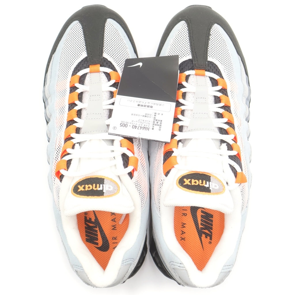NIKE(ナイキ) AIR MAX 95 OG BRIGHT MANDARIN HM4740-005 エアマックス95 ブライト マンダリン ローカットスニーカー グレー/オレンジ US9.5/27.5cm