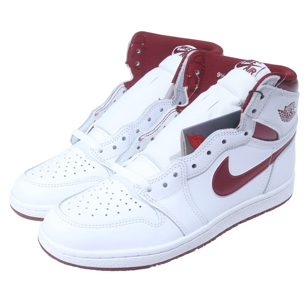 NIKE(ナイキ) AIR JORDAN 1 HIGH 85 METALLIC BURGUNDY BQ4422-161 エアジョーダン1 85 ハイカットスニーカー メタリックバーガンディ ホワイト/レッド US9.5/27.5cm