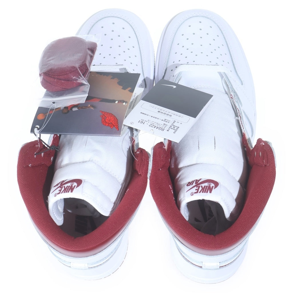 NIKE(ナイキ) AIR JORDAN 1 HIGH 85 METALLIC BURGUNDY BQ4422-161 エアジョーダン1 85 ハイカットスニーカー メタリックバーガンディ ホワイト/レッド US9.5/27.5cm