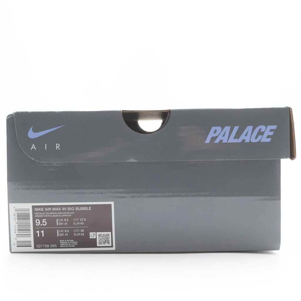 NIKE(ナイキ) ×PALACE SKATEBOARDS AIR MAX 95 BIG BUBBLE IQ7708-095 パレス エアマックス95 ビッグバブル ローカットスニーカー シルバー/ブラック US9.5/27.5cm