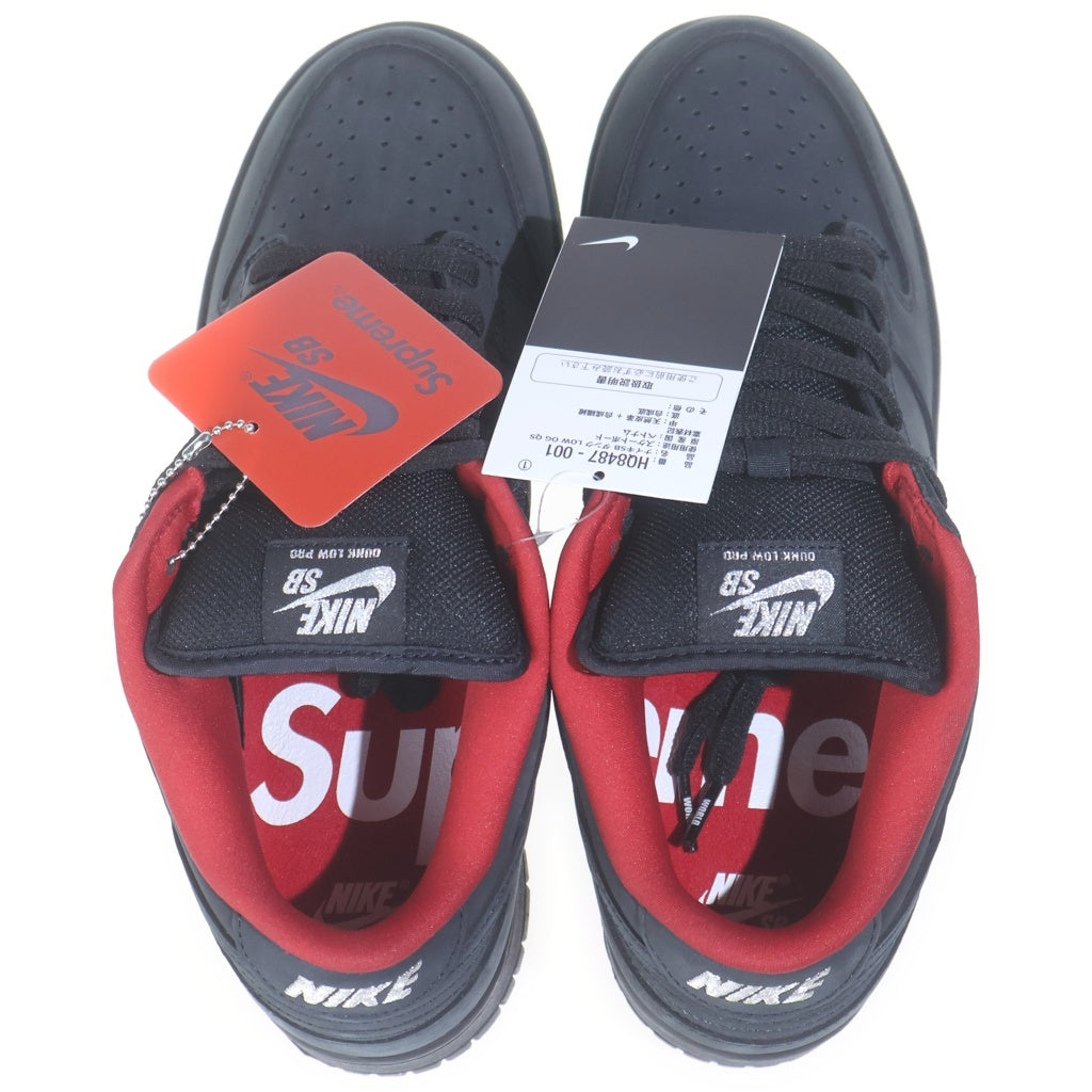 NIKE SB(ナイキエスビー) ×SUPREME DUNK LOW HQ8487-001 シュプリーム ダンク ローカットスニーカー ブラック US9.5/27.5cm