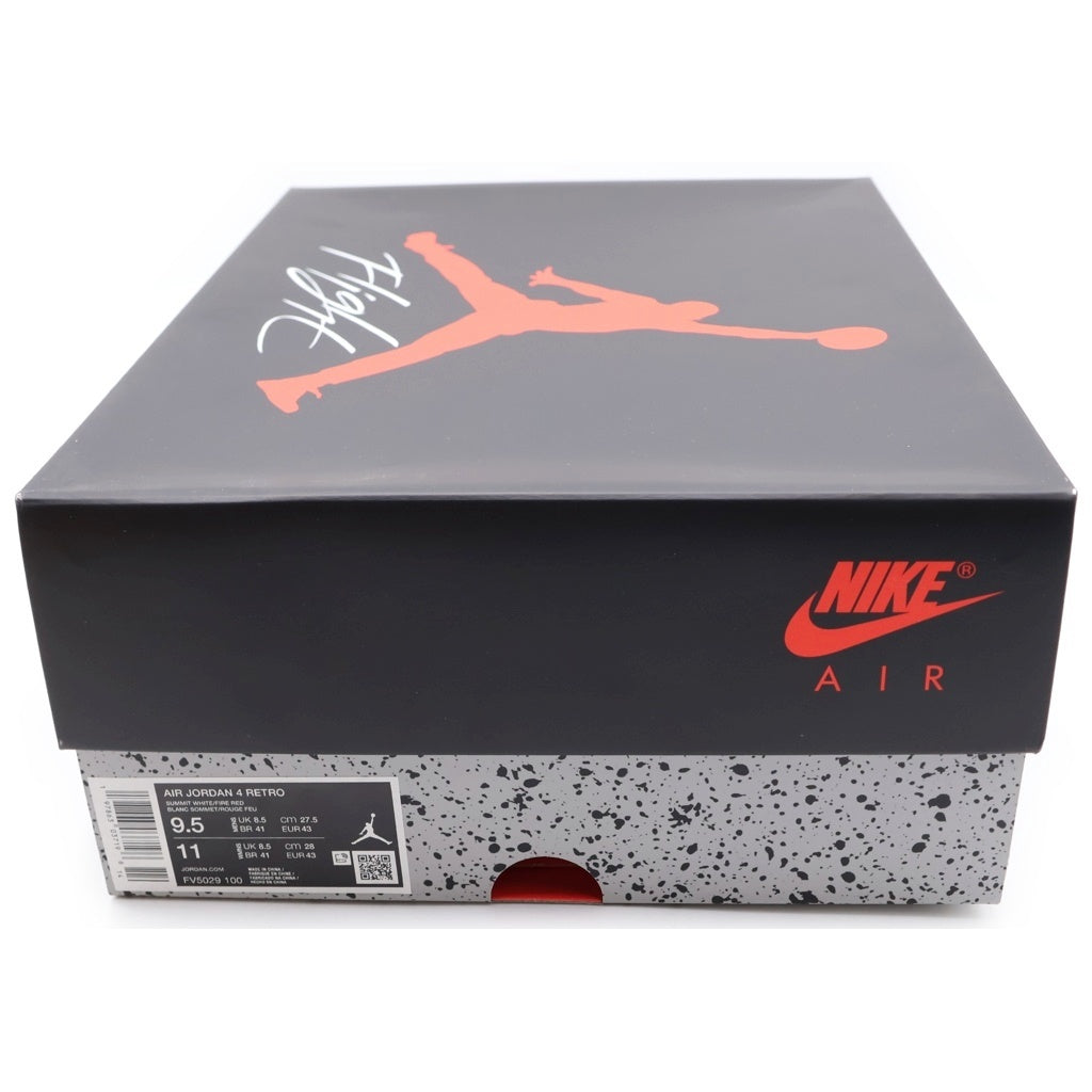 NIKE(ナイキ) AIR JORDAN4 RETRO WHITE CEMENT FV5029-100 エアジョーダン4 レトロ ホワイトセメント ハイカットスニーカー ホワイト US9.5/27.5cm