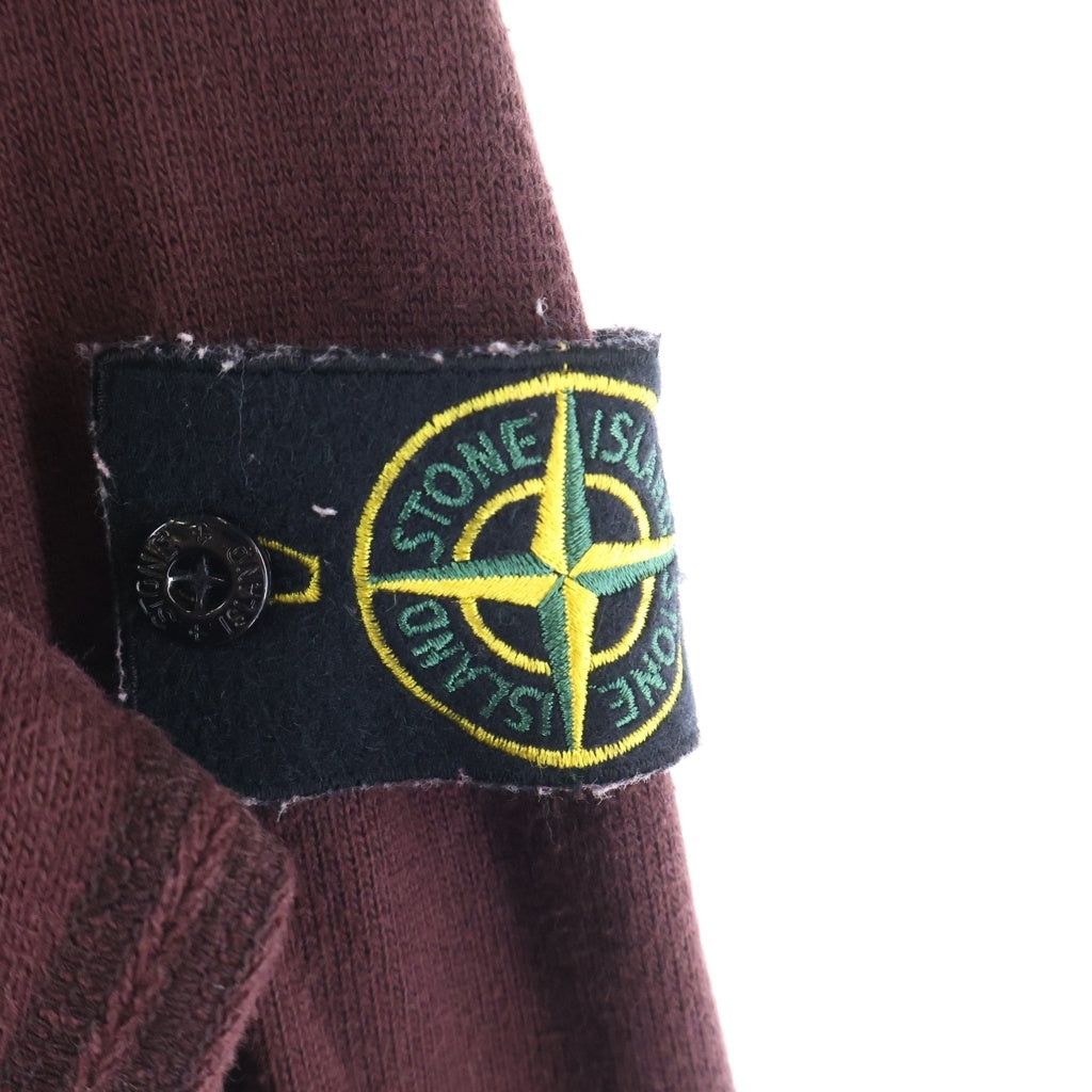 STONE ISLAND(ストーンアイランド) ワッペン付き Vネック スウェット トレーナーボルドー 531562139