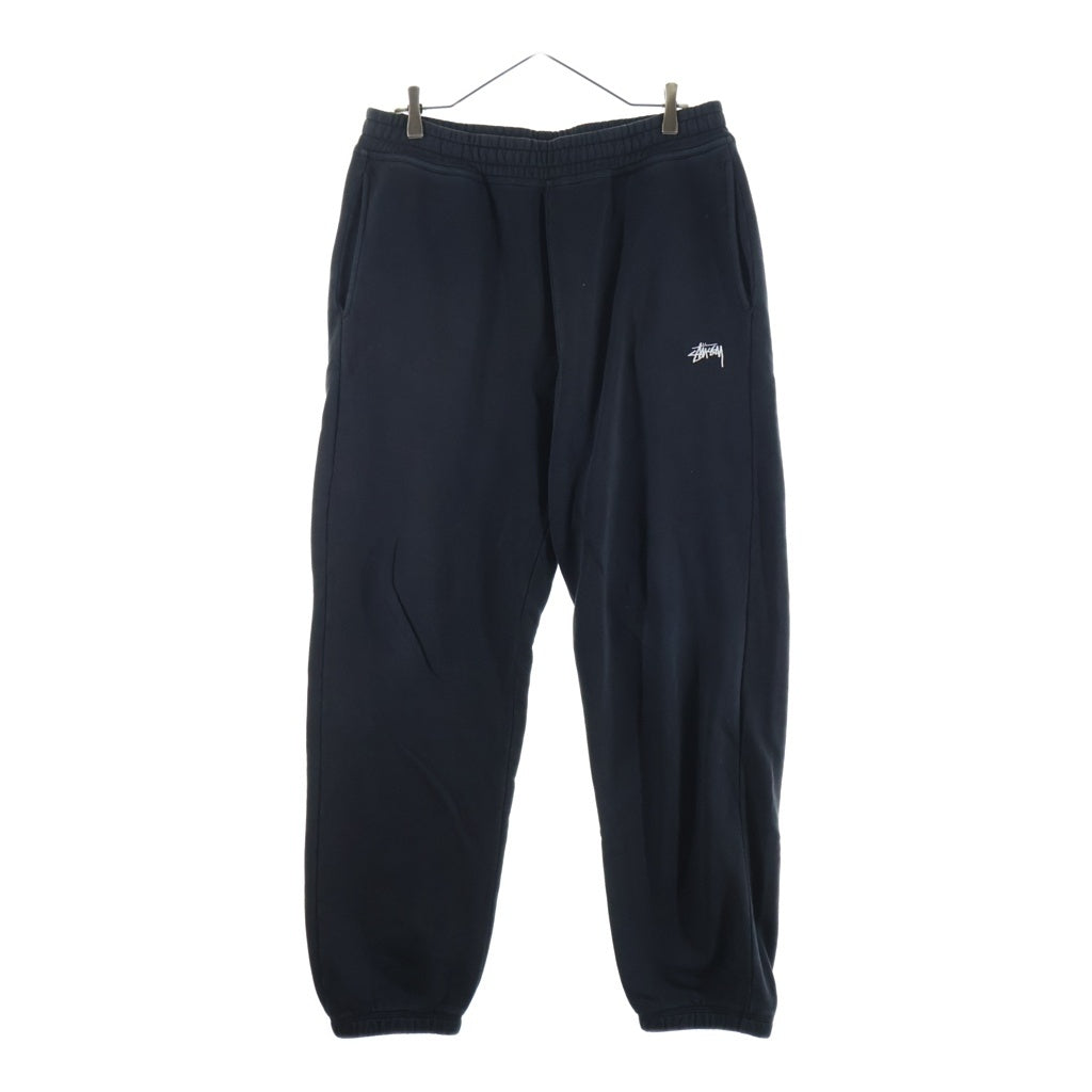 STUSSY(ステューシー) 21AW Stock Logo Pants ストック ロゴ刺繍 スウェット ロングパンツ ブラック 116481
