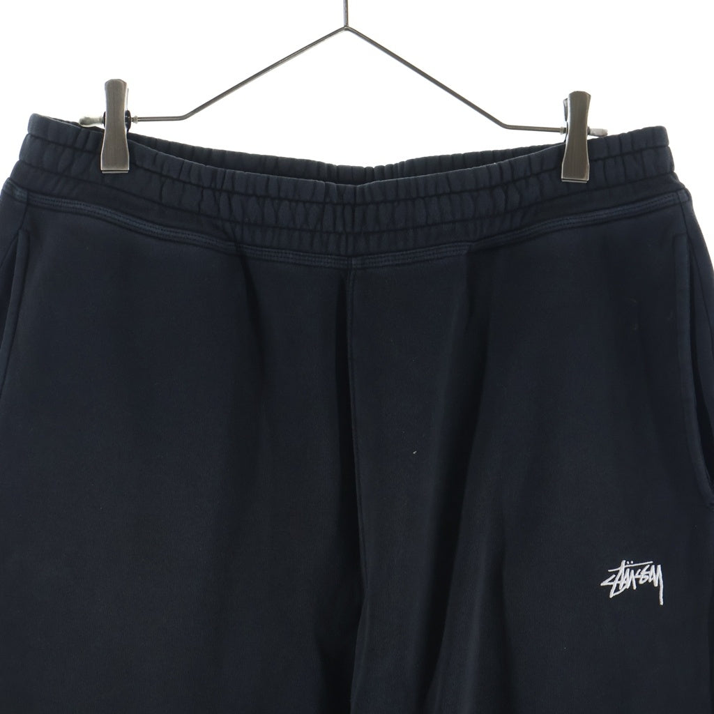 STUSSY(ステューシー) 21AW Stock Logo Pants ストック ロゴ刺繍 スウェット ロングパンツ ブラック 116481